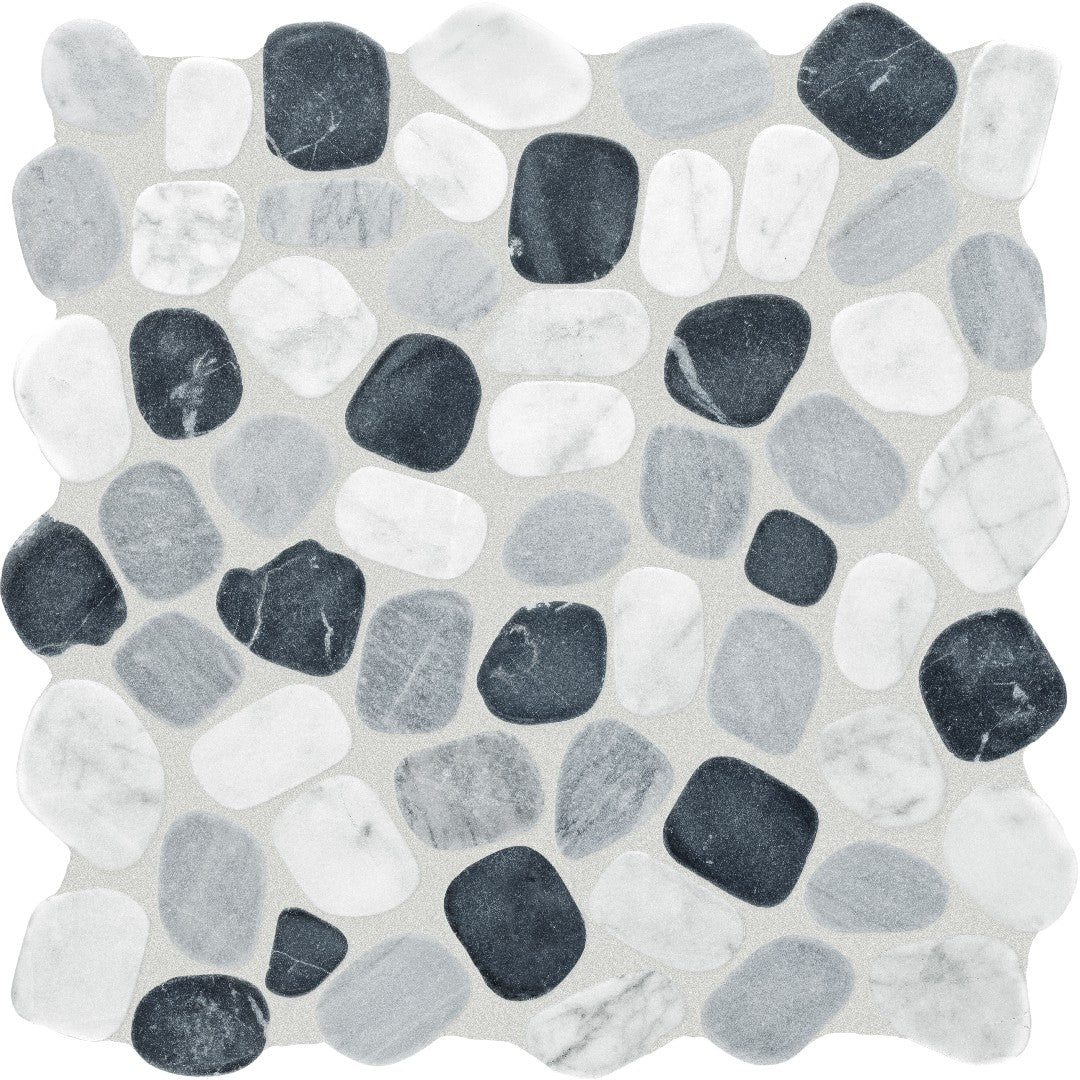 Anatolia Cabana Pebble 12" x 12" Tumbled Natural Stone Blend Pebble Mosaic