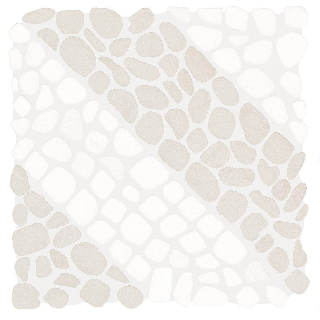 Anatolia Cabana Pebble 12" x 12" Tumbled Natural Stone Axis Pebble Mosaic