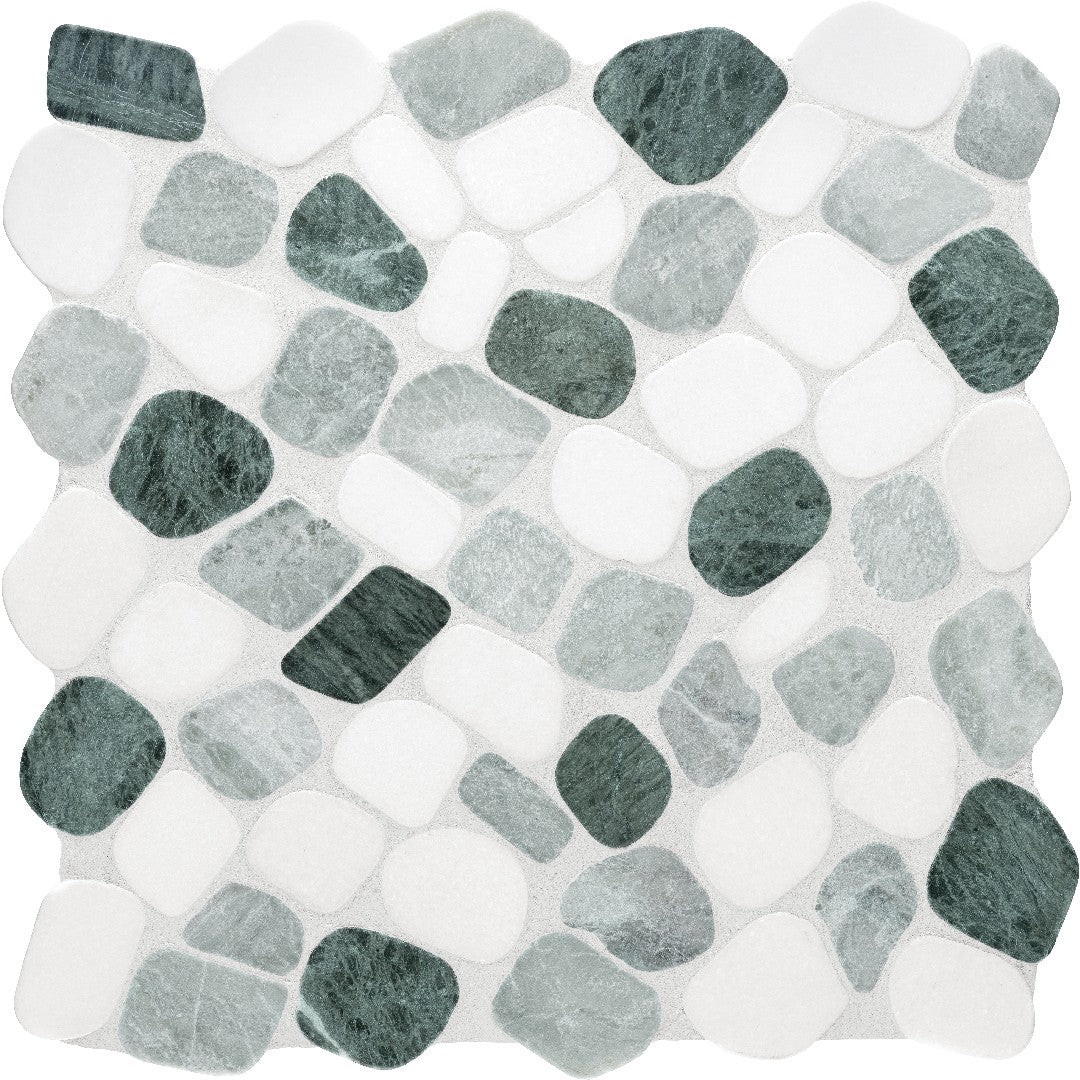 Anatolia Cabana Pebble 12" x 12" Tumbled Natural Stone Blend Pebble Mosaic