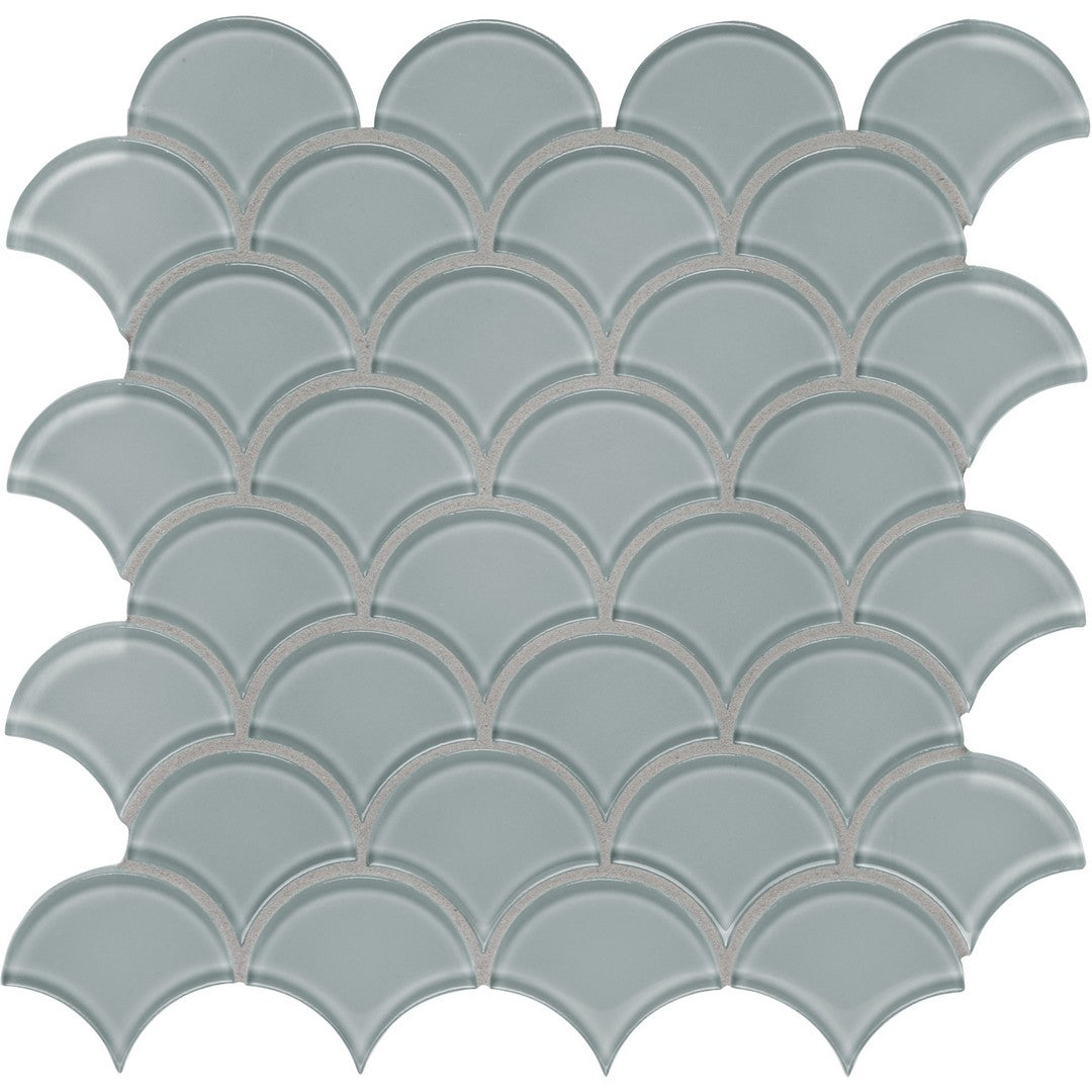 Tesoro Element 11.75" x 11.75" Interlocking Scallop Glass Mosaic