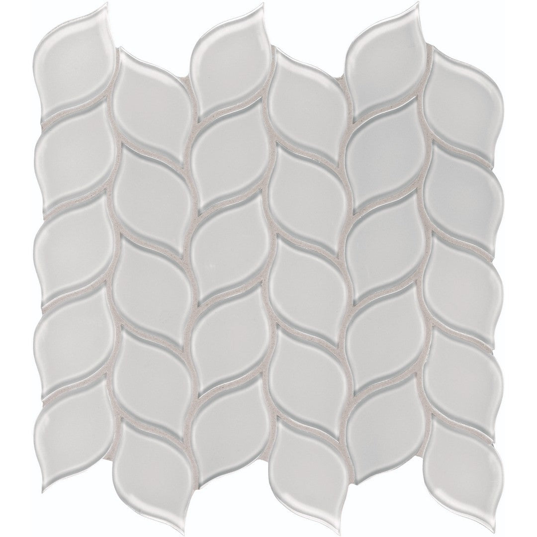 Tesoro Element 11.25" x 11.75" Interlocking Petal Glass Mosaic