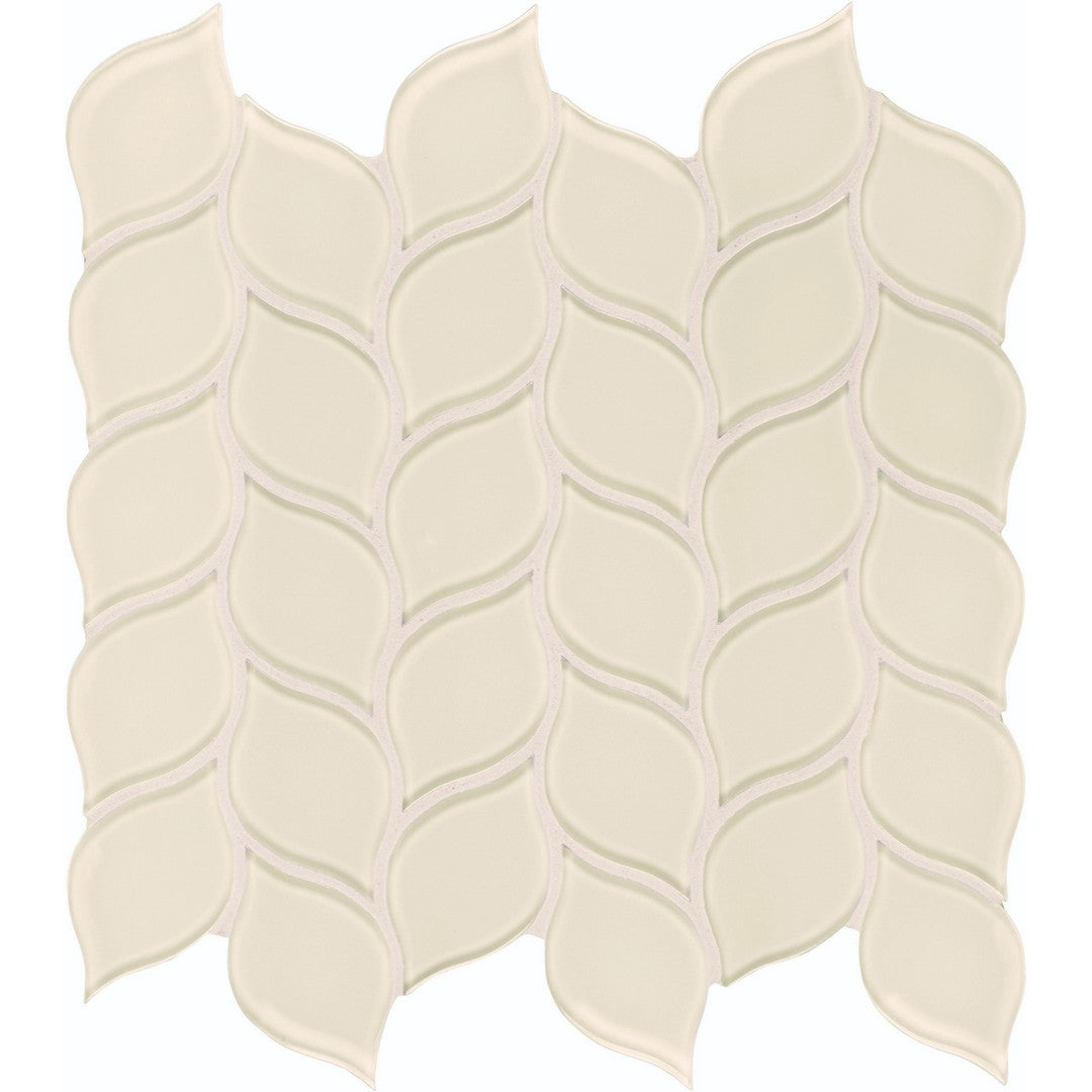 Tesoro Element 11.25" x 11.75" Interlocking Petal Glass Mosaic