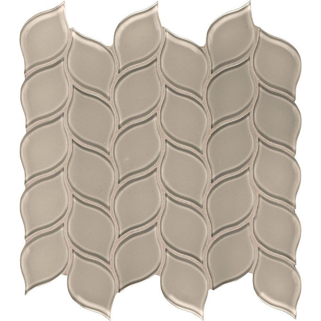 Tesoro Element 11.25" x 11.75" Interlocking Petal Glass Mosaic