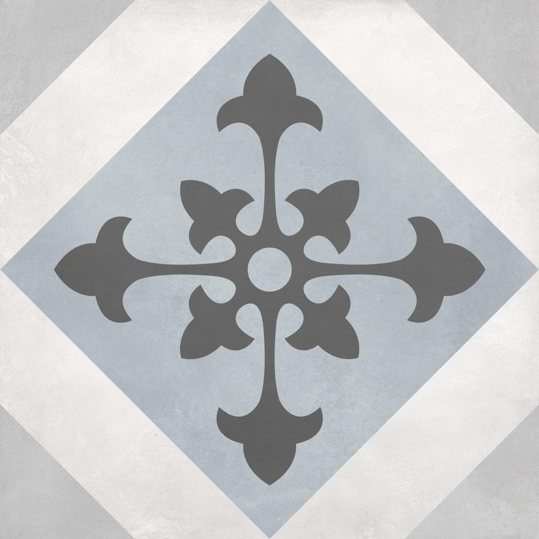 Tesoro Form 8" x 8" Pressed Matte Northstar Deco Porcelain Tile