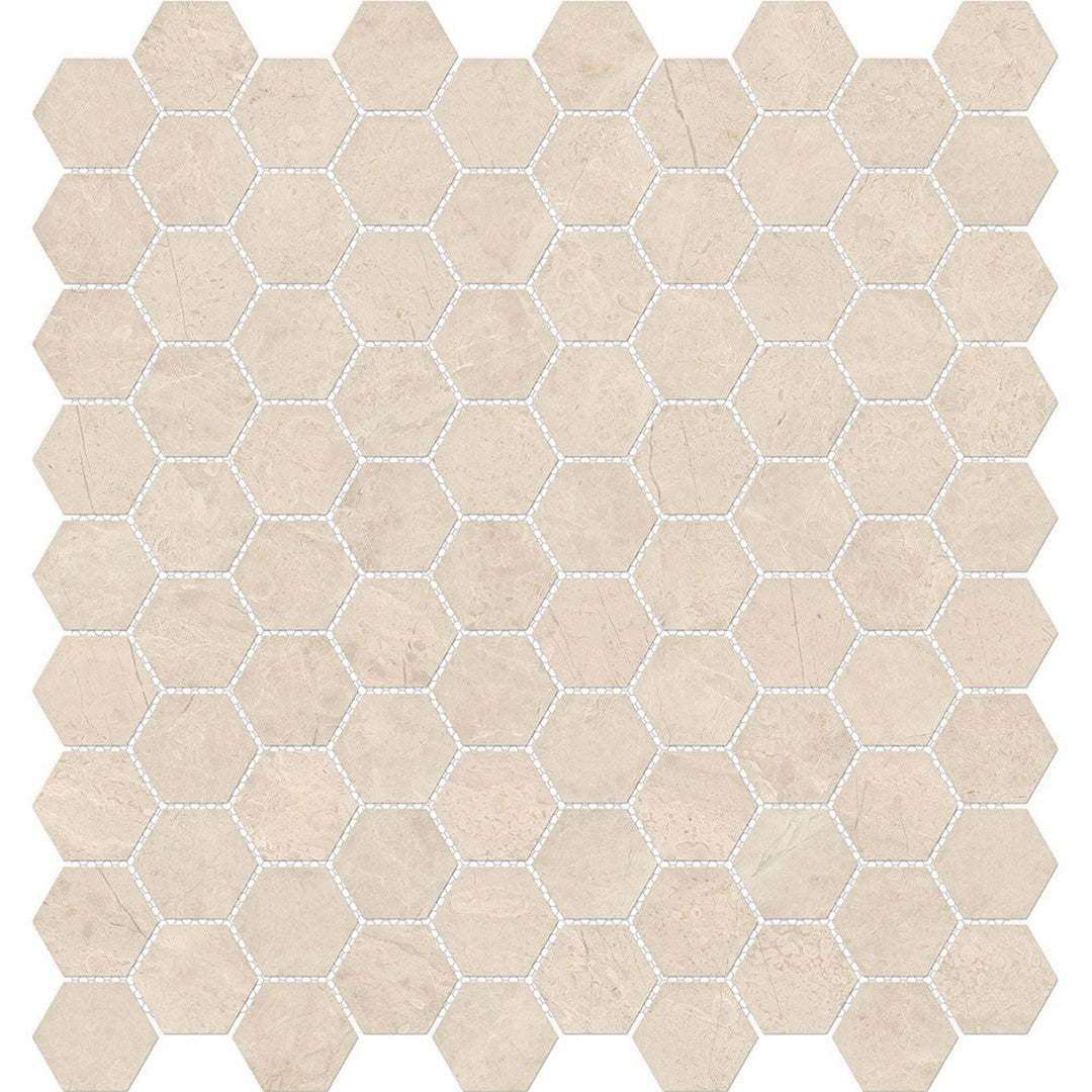 Tesoro Mayfair 11.5" x 12" Rectified Polished 1.25" Hexagon Porcelain Mosaic