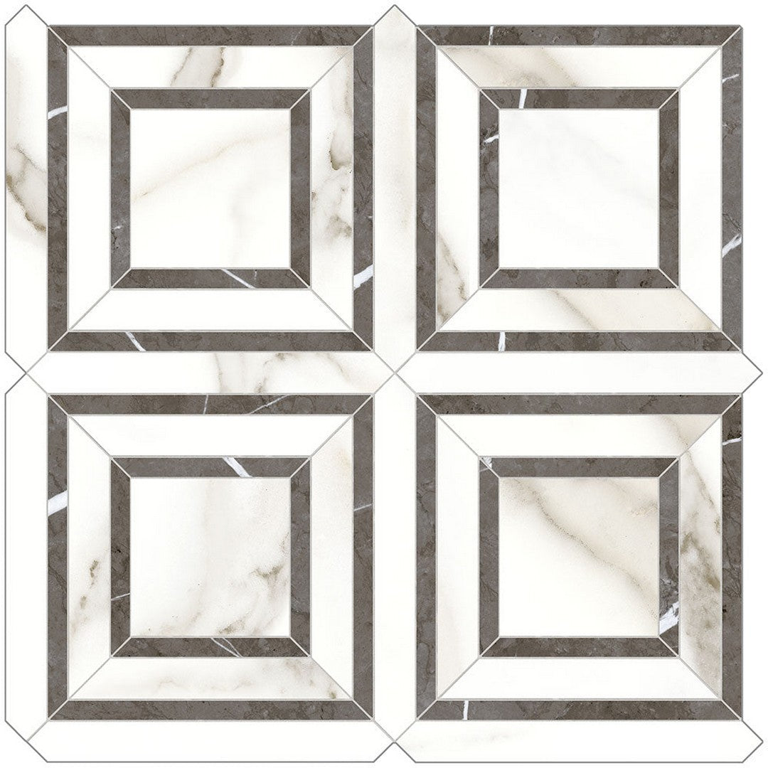 Tesoro Mayfair 11.75" x 11.75" Rectified Polished Piazza Porcelain Mosaic