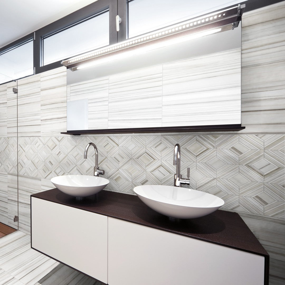 Tesoro-Mayfair-11.75-x-11.75-Rectified-Polished-Piazza-Porcelain-Mosaic-Zebrino-Grigio