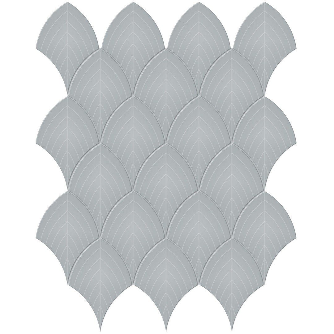Tesoro Soho 13.25" x 10.75" Pressed Porcelain Scallop Mosaic