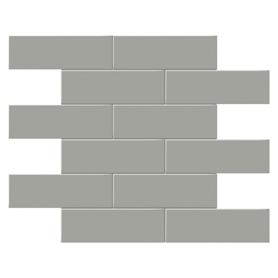 Tesoro Soho 11.75" x 11.75" Pressed Glossy Porcelain Brick Mosaic