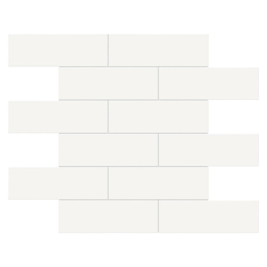 Tesoro Soho 11.75" x 11.75" Pressed Glossy Porcelain Brick Mosaic