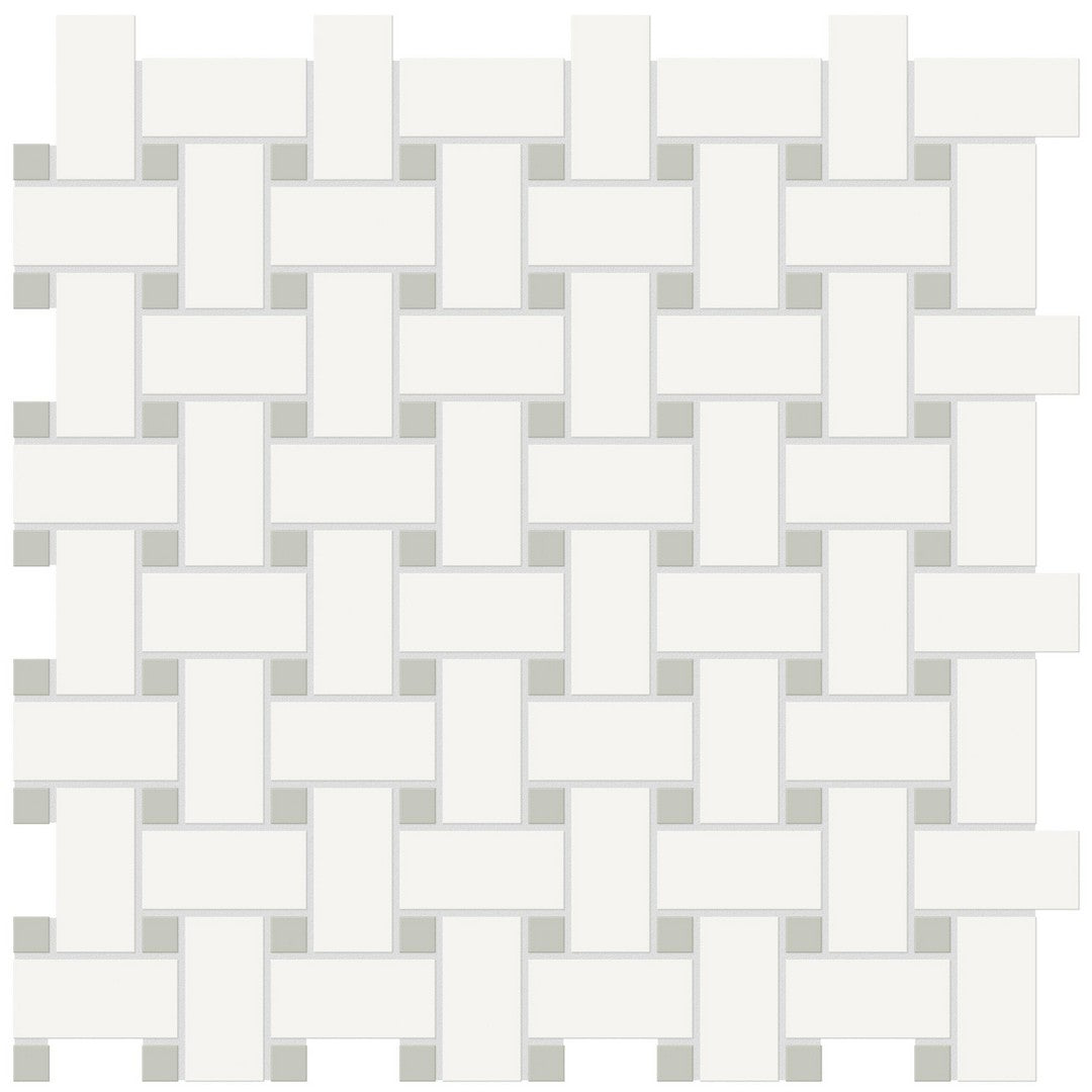 Tesoro Soho 11.75" x 11.75" Pressed Matte Porcelain Basketweave Mosaic