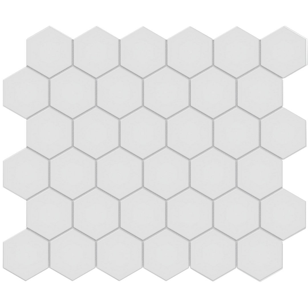 Tesoro Soho 11.5" x 10.75" Pressed Matte Porcelain 2" Hexagon Mosaic