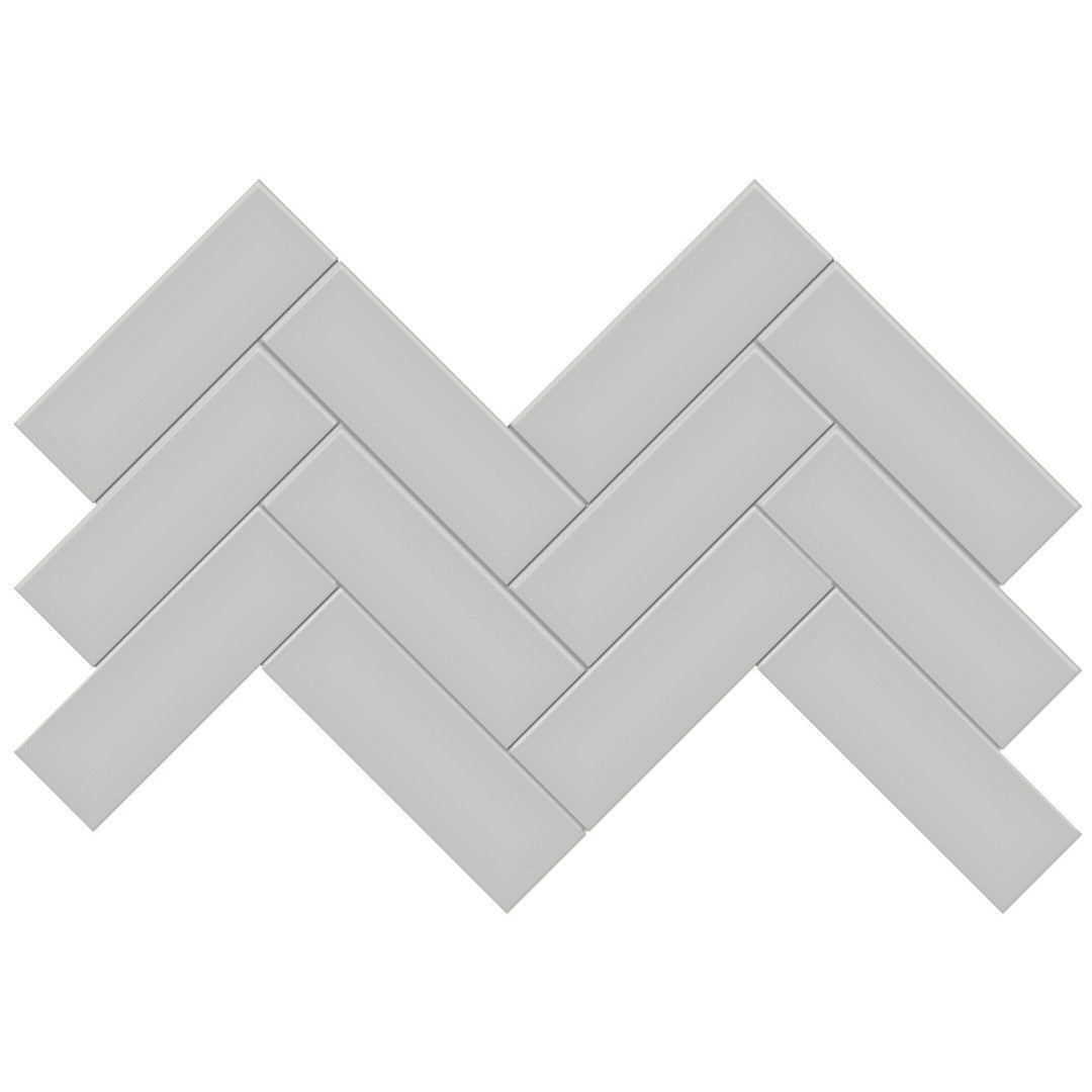 Tesoro Soho 16.5" x 8.25" Pressed Matte Porcelain Herringbone Mosaic