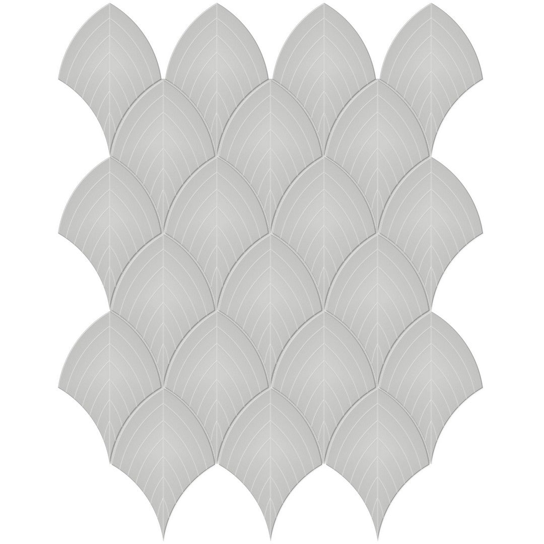 Tesoro Soho 13.25" x 10.75" Pressed Porcelain Scallop Mosaic