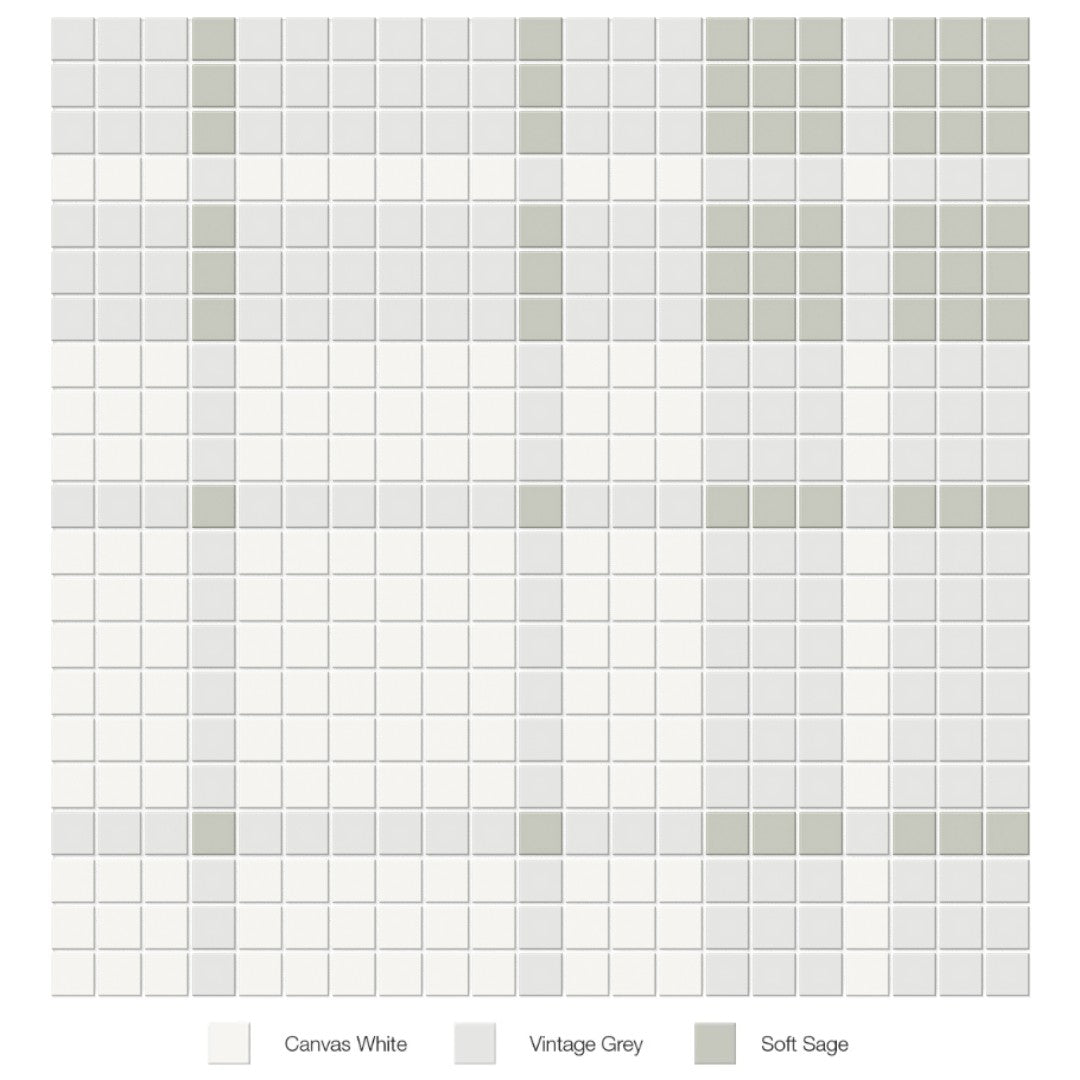 Tesoro Soho 13.25" x 13.25" Pressed Matte Porcelain Blend Mosaic