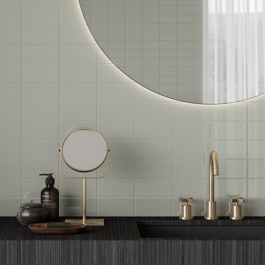 Tesoro-Soho-3-x-6-Pressed-Glossy-Ceramic-Wall-Tile-Soft-Sage