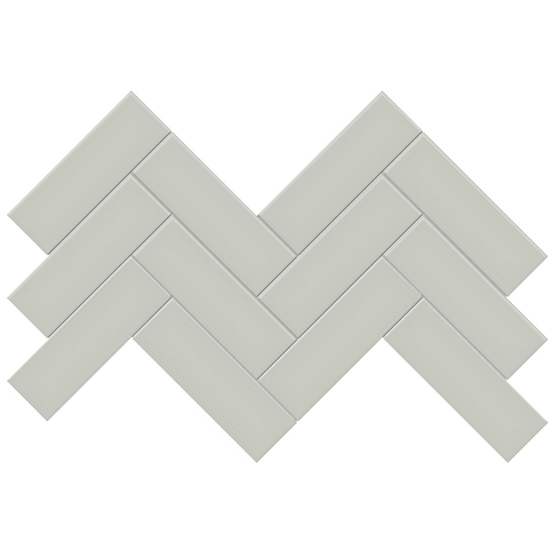 Tesoro Soho 16.5" x 8.25" Pressed Matte Porcelain Herringbone Mosaic