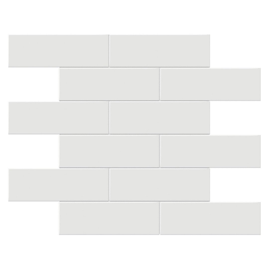 Tesoro Soho 11.75" x 11.75" Pressed Glossy Porcelain Brick Mosaic