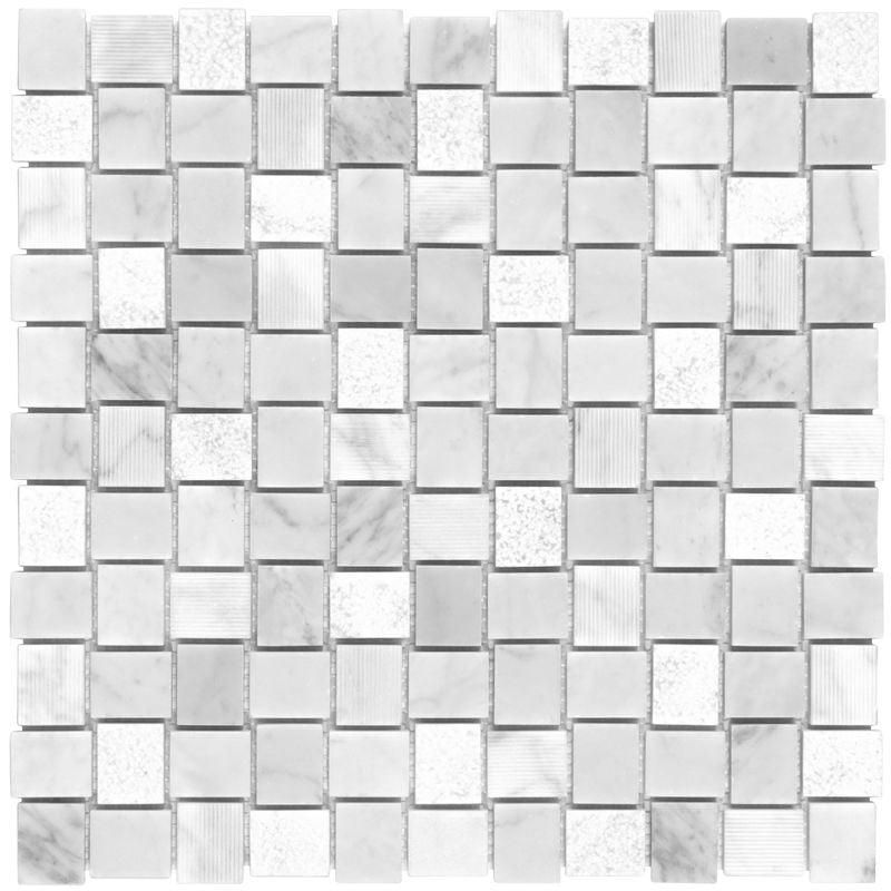 Anthology Casablanca 12" x 12" Natural Stone Basketweave Mosaic