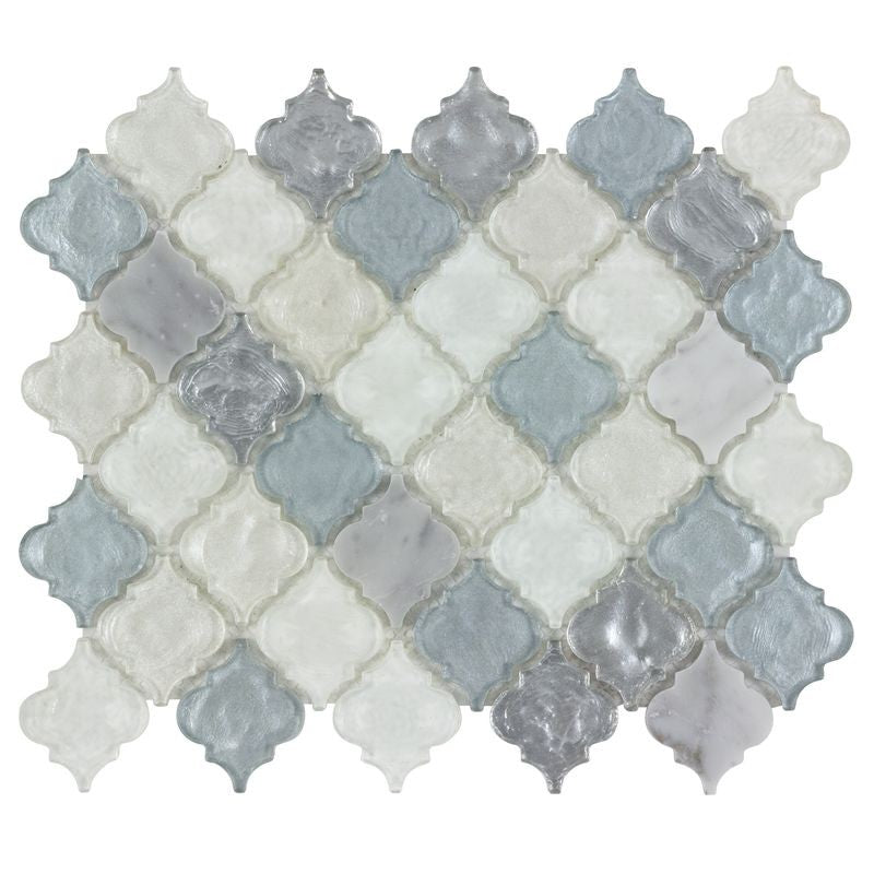 Anthology Chic 12" x 12" Natural Stone Arabesque Mosaic
