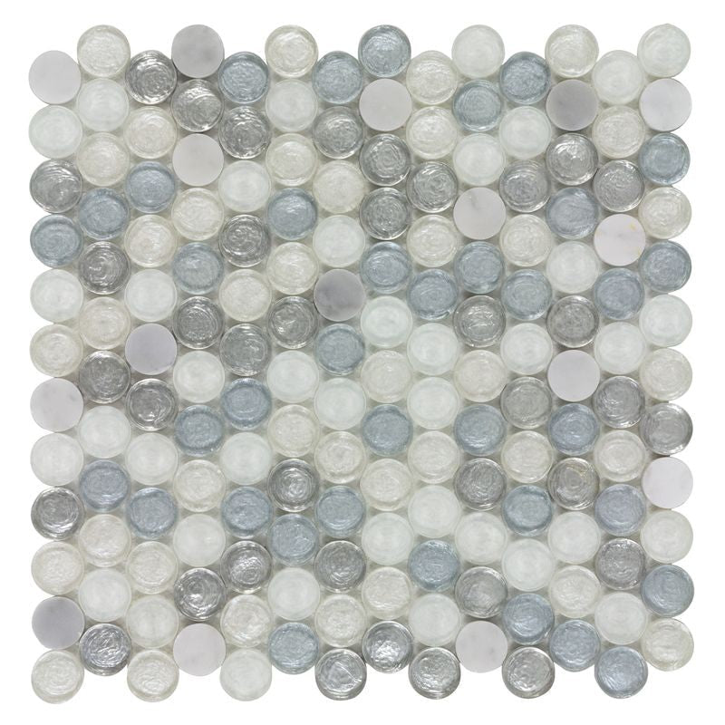Anthology Chic 12" x 12" Natural Stone Circular Mosaic