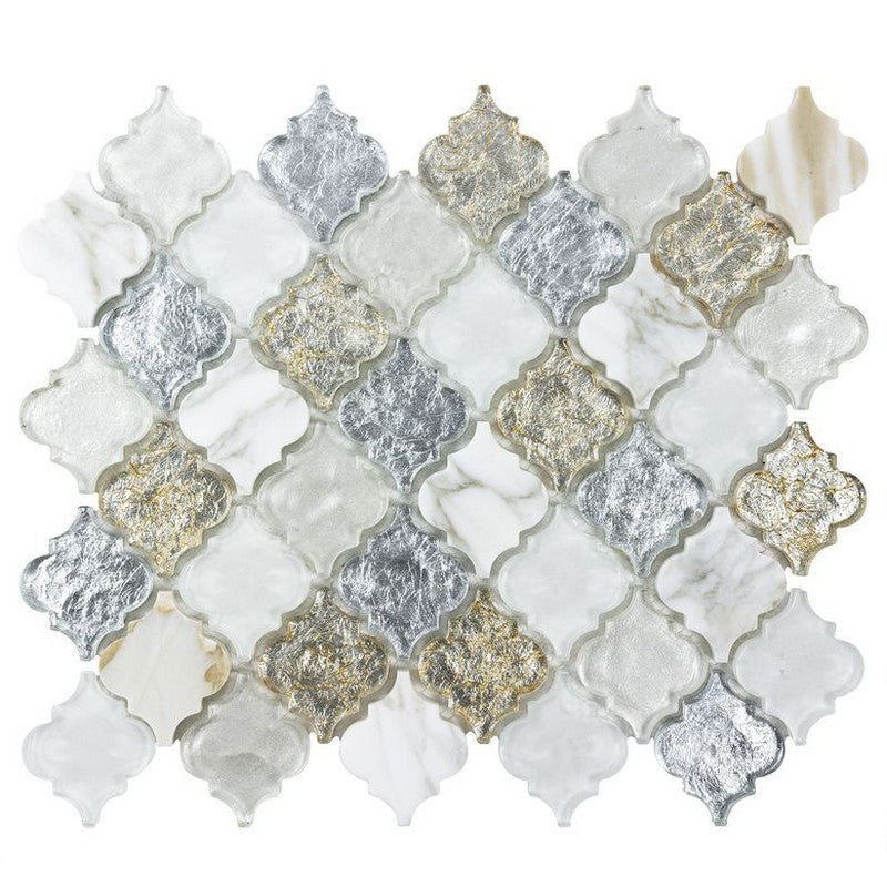 Anthology Chic 12" x 12" Natural Stone Arabesque Mosaic