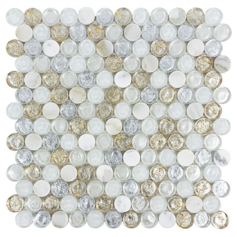 Anthology Chic 12" x 12" Natural Stone Circular Mosaic