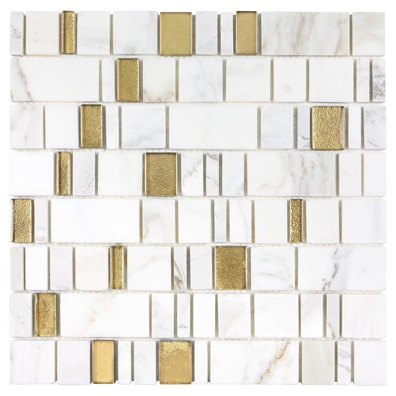Anthology Dazzle 12" x 12" Natural Stone Bravado Mosaic