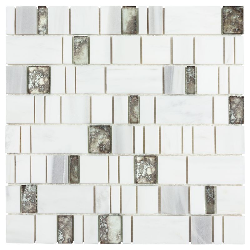 Anthology Dazzle 12" x 12" Natural Stone Bravado Mosaic