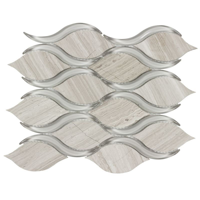 Anthology Euphoria 10" x 12" Natural Stone Wavy Mosaic