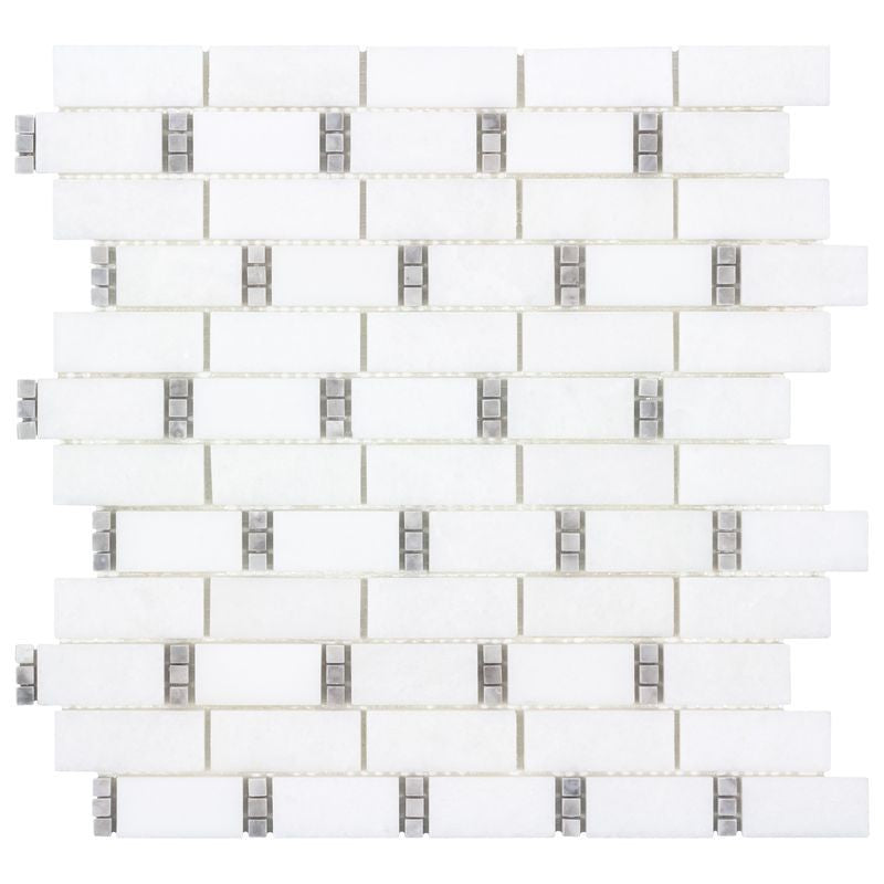 Anthology The Finish Line 12" x 13" Natural Stone Subway Mosaic