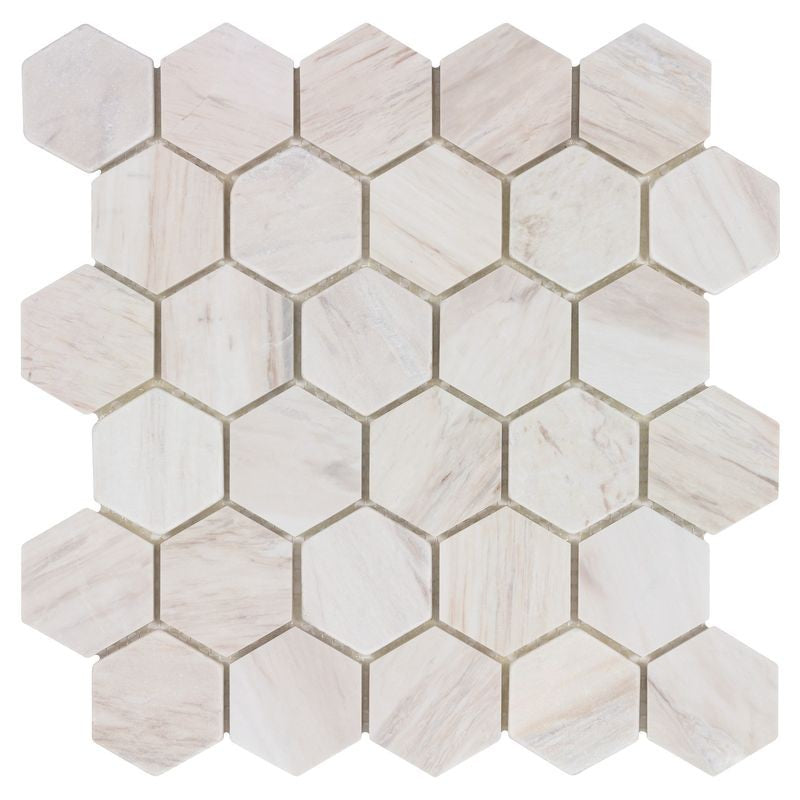Anthology The Finish Line 12" x 12" Natural Stone Hive Hex Mosaic