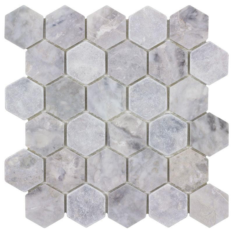 Anthology The Finish Line 12" x 12" Natural Stone Hive Hex Mosaic