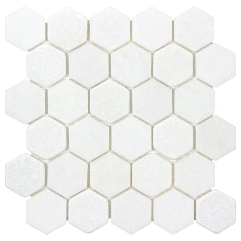 Anthology The Finish Line 12" x 12" Natural Stone Hive Hex Mosaic