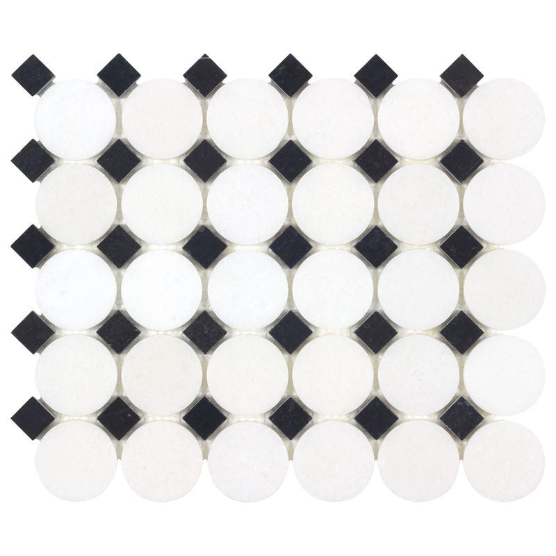 Anthology The Finish Line 11" x 13" Natural Stone Circular Mosaic