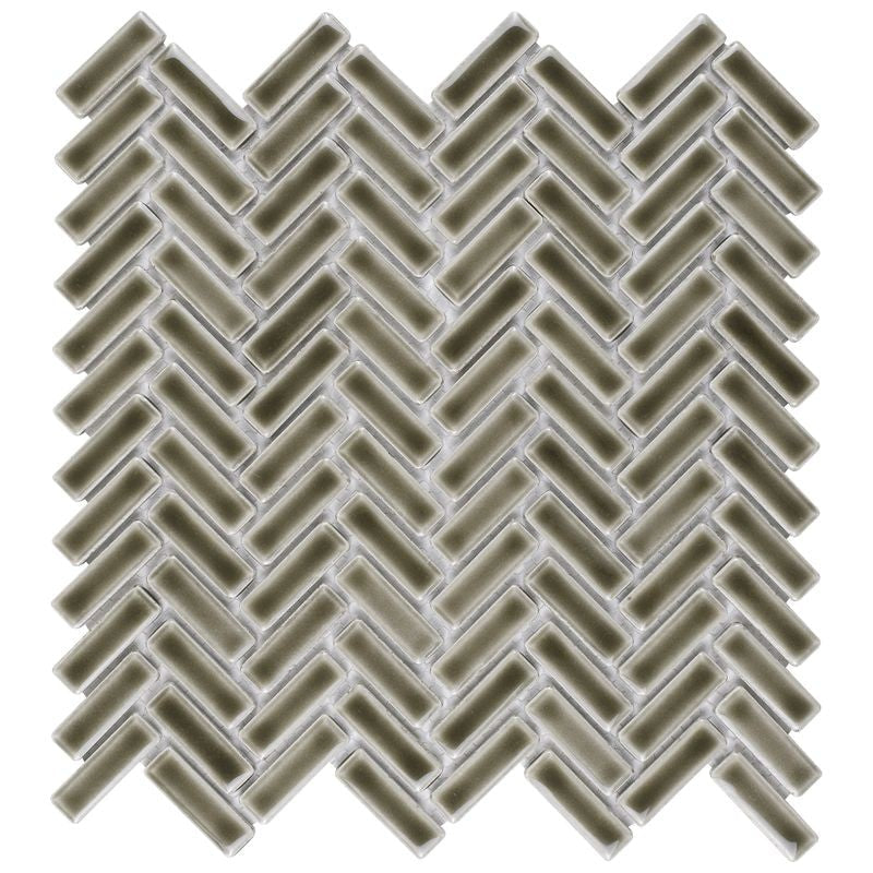Anthology Foundations 12" x 12" Ceramic Herringbone Mosaic