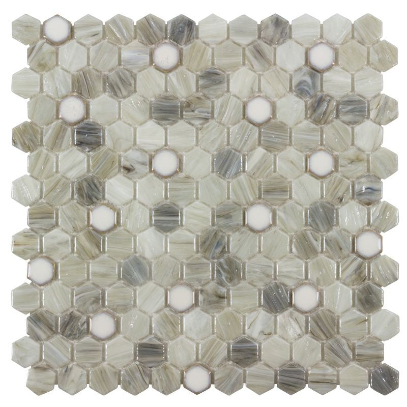 Anthology Glassique 12" x 12" Glass Circular Mosaic
