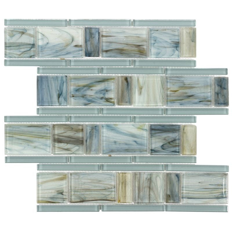 Anthology Glassique 12" x 13" Glass Linear Mosaic