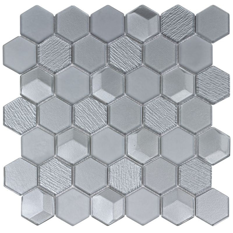 Anthology Monet Magic 12" x 13" Glass Hexagon Mosaic
