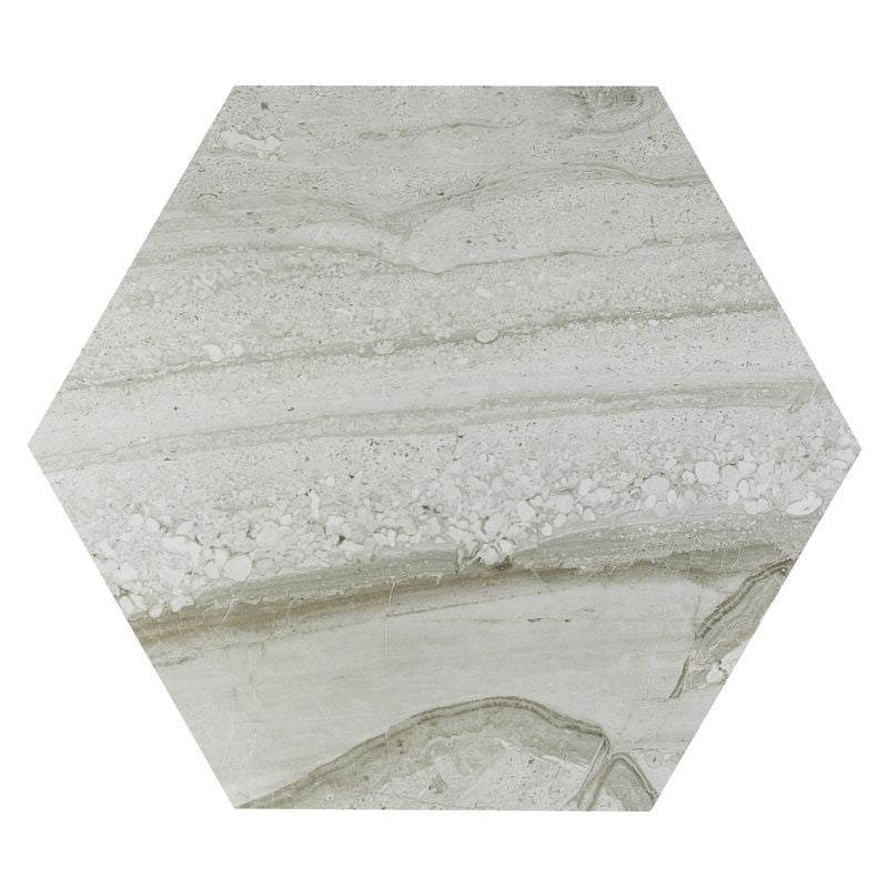 Anthology Marbleridge Reserve 10.16" x 11" Hexagon Mosaic Matte Tile