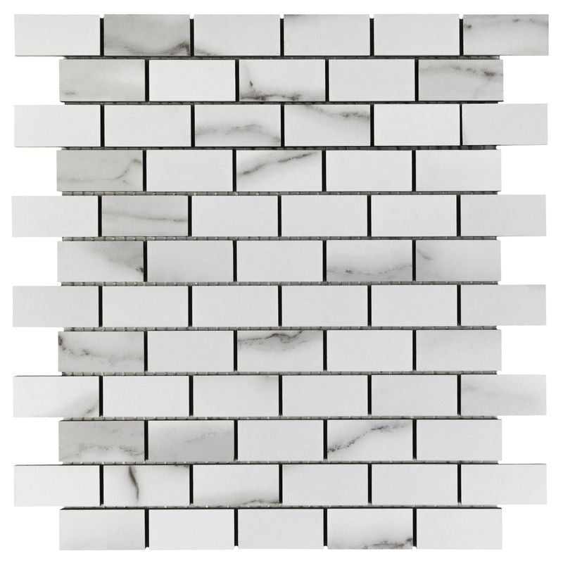 Anthology Marbleridge Reserve 11" x 11" Porcelain Linear Mosaic