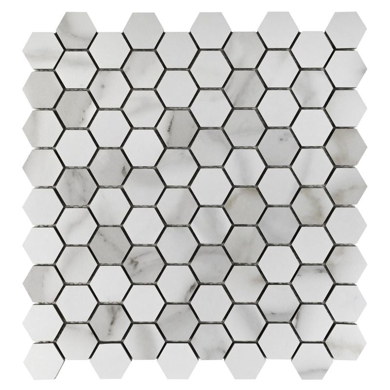 Anthology Marbleridge Reserve 12" x 12" Porcelain Hexagon Mosaic