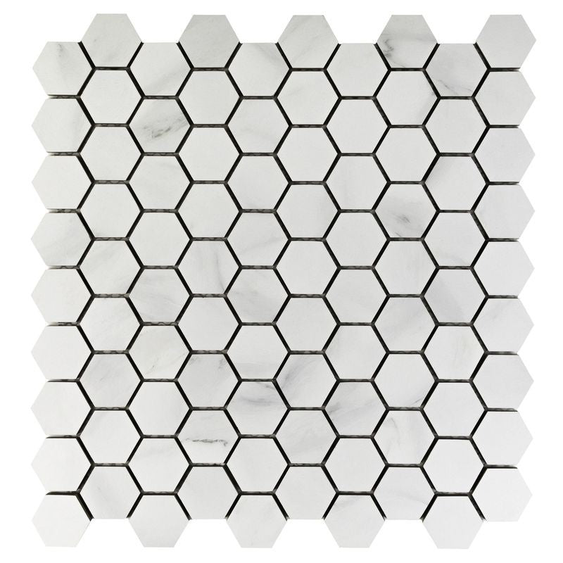 Anthology Marbleridge Reserve 12" x 12" Porcelain Hexagon Mosaic