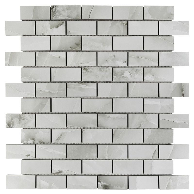 Anthology Marbleridge Reserve 11" x 11" Porcelain Linear Mosaic