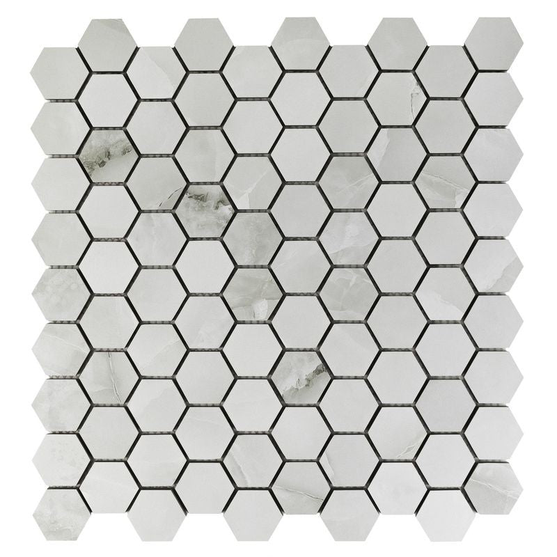 Anthology Marbleridge Reserve 12" x 12" Porcelain Hexagon Mosaic