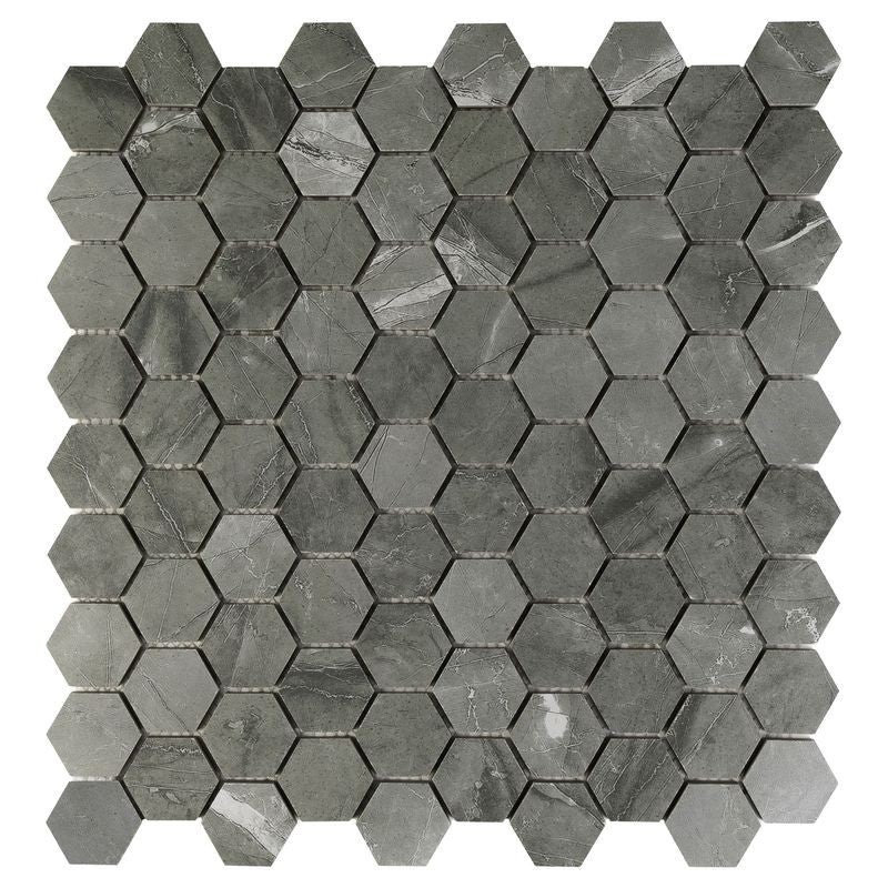 Anthology Marbleridge Reserve 12" x 12" Porcelain Hexagon Mosaic