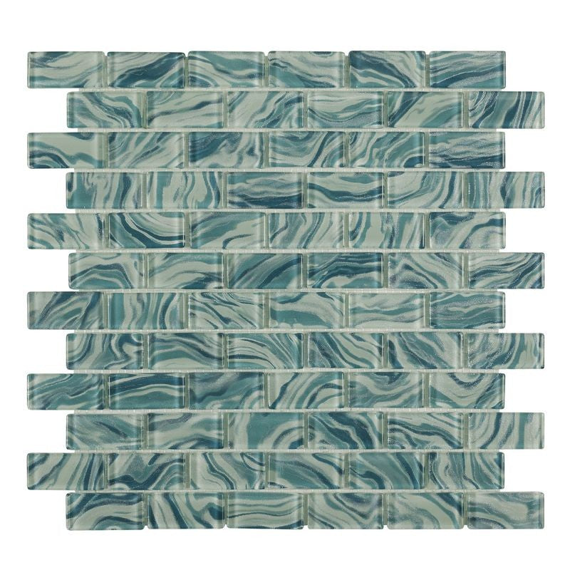 Anthology Oceanique 12" x 12" Rectangular Glass Mosaic