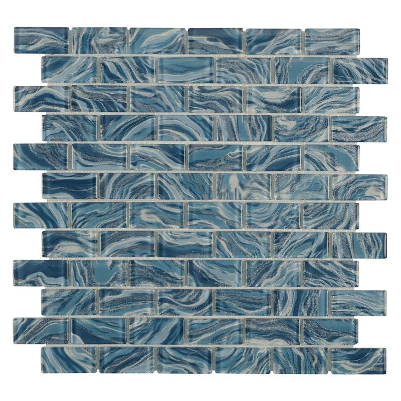 Anthology Oceanique 12" x 12" Rectangular Glass Mosaic