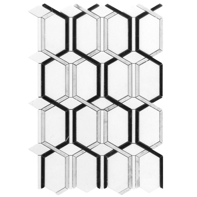 Anthology Panache 10" x 14" Natural Stone Waterjet Mosaic