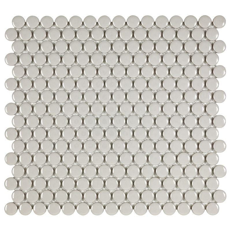 Anthology Porcelart 12" x 12" Glossy Porcelain Circular Mosaic